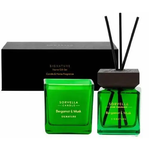 Sorvella perfume Zestaw sorvella signature bergamot musk dyfuzor 200ml + świeca 200g