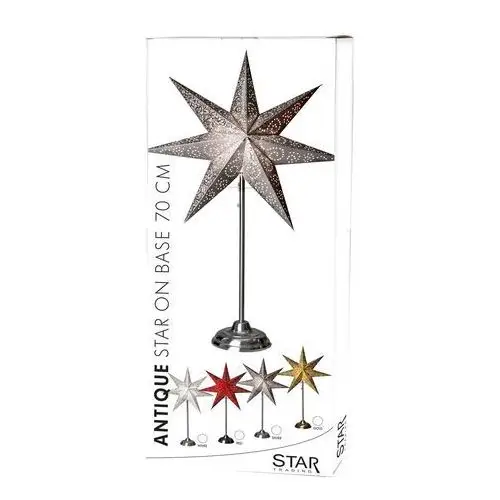 Star trading gwiazda stojąca antique, metal/papier, czerwona