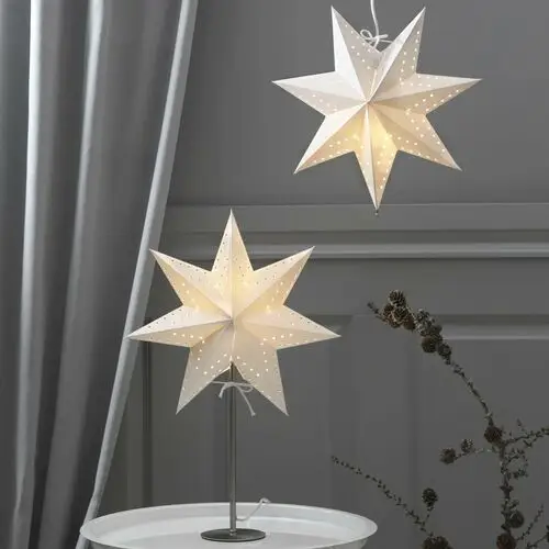 Star trading gwiazda stojąca bobo z papieru, 51 cm biała