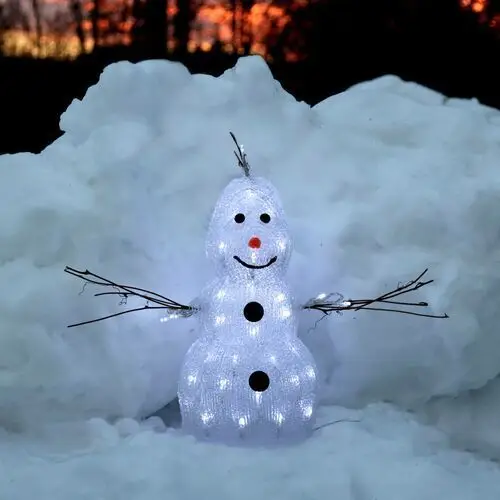Mała figurka led crystal snowman do zastosowań zewnętrznych Star trading