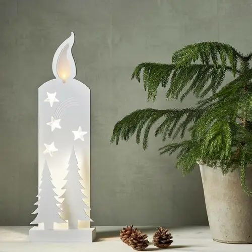 STAR TRADING Oświetlenie dekoracyjne LED Grandy, świeczka i jodła, 50 cm