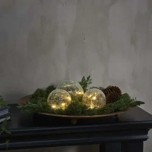 STAR TRADING Oświetlenie dekoracyjne LED Triss ze szkła