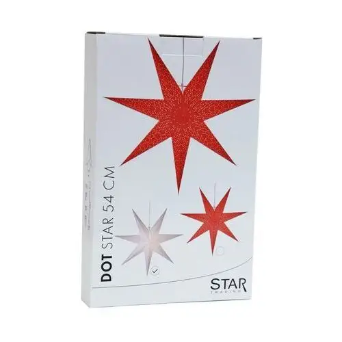 STAR TRADING Papierowa gwiazda w kropki z dziurkami, biała Ø 54 cm