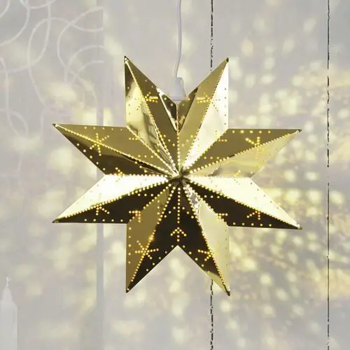 Star trading perforowana gwiazda z błyszczącego mosiądzu