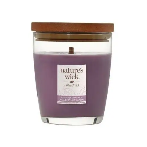 Świeca w szkle z drewnianym knotem Lavender & Oat Milk 284g Nature's Wick by WoodWick,72