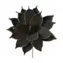 SZTUCZNY KWIAT dekoracyjny z plastycznej pianki z płatkami obrzeżonymi brokatem ∅ 38 x 78 cm czarny Sklep on-line