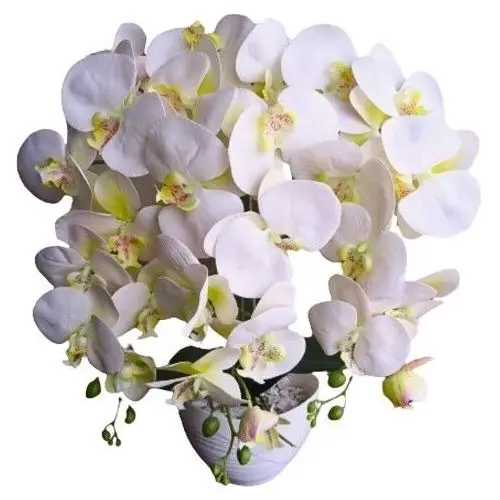 Sztuczny Storczyk orchidea Jak Żywy Biały Kwiaty Sztuczne upominek