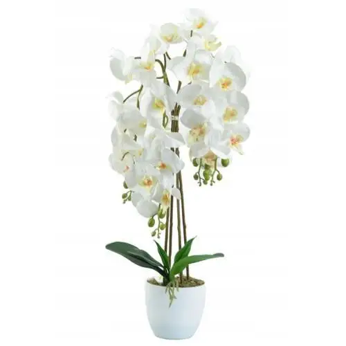 Sztuczny Storczyk orchidea Kwiat,gęsty biały 70cm