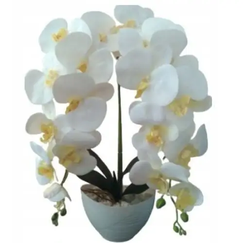 Sztuczny Storczyk sztuczne kwiaty w doniczce upominki biały
