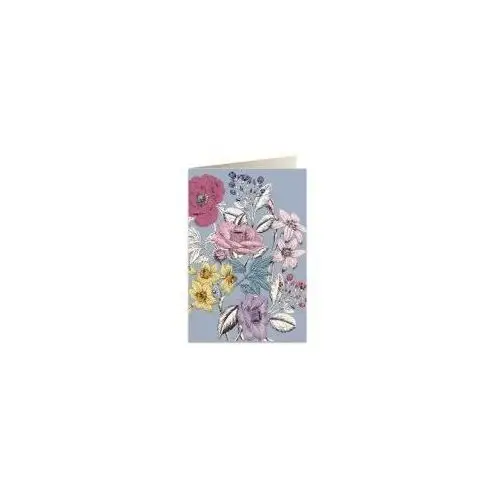 Tassotti Karnet B6 + koperta 6092 Fioletowe kwiaty
