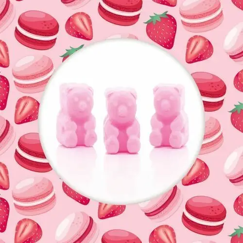 Ted & Friends sojowe woski zapachowe misie 50 g - Strawberry Macaron