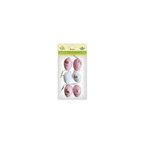 Titanum Zawieszki plastikowe jajka 40x60mm różowe 6szt