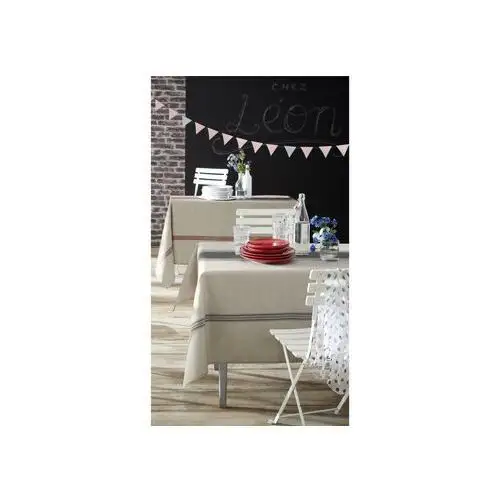 Obrusy Tradilinge BISTROT, BISTROTCHARBON-NAPPE-RECTANGULAIRE150X350CM