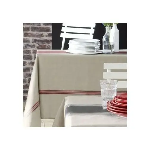 Obrusy Tradilinge BISTROT, BISTROTROUGE-NAPPE-RECTANGULAIRE150X350CM