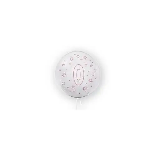 Tuban Balon Gwiazdki cyfra 0 różowy 45 cm