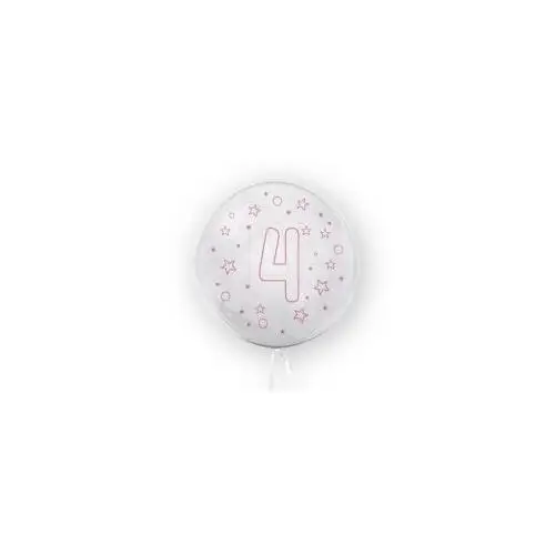 Tuban balon gwiazdki cyfra 4 różowy 45 cm