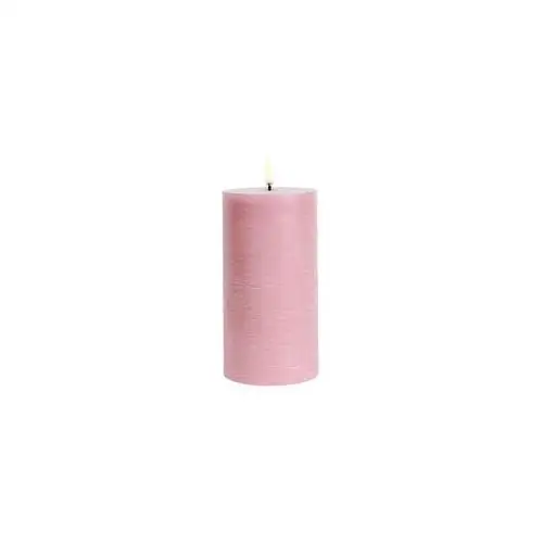 Uyuni - Świeca Słupkowa LED 7,8x15,2 cm Rustic Dusty Rose Uyuni