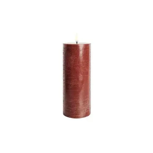 Uyuni - Świeca Słupkowa LED 7,8x20,3 cm Rustic Carmine Red Uyuni