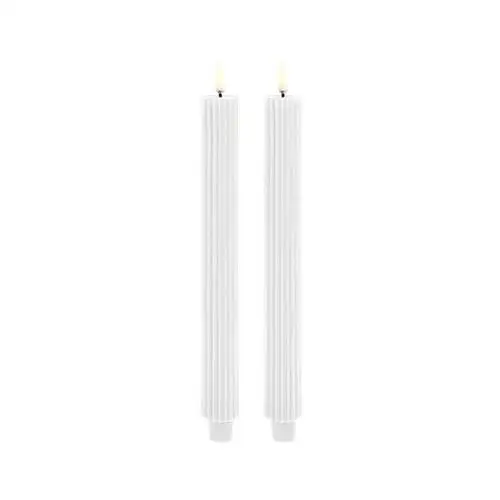 świeca stożkowa led grooved 2-pack 3,2x25,5 cm nordic biały/smooth light Uyuni