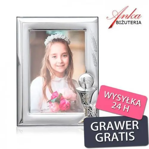 Ankabizuteria.pl ramka srebrna do zdjęcia życzenia - prezent komunię świętą Valenti & co