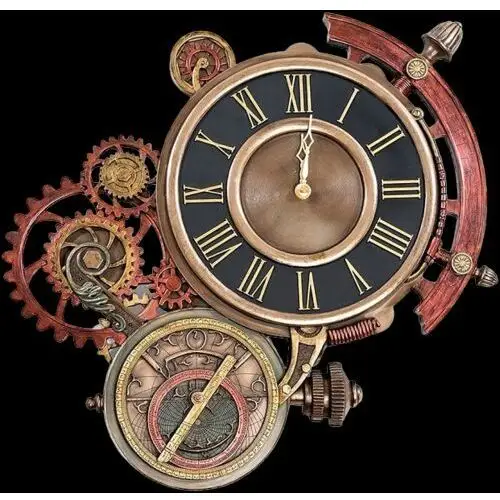 Veronese Steampunk astrolabium – zegar ścienny (wu77046a5)