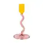 Villa collection świecznik styles 15,3 cm pink-yellow Sklep on-line