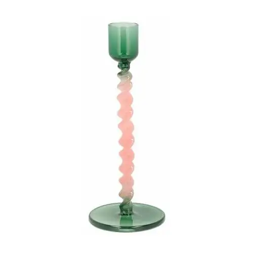 Villa collection świecznik styles 16,3 cm green-pink