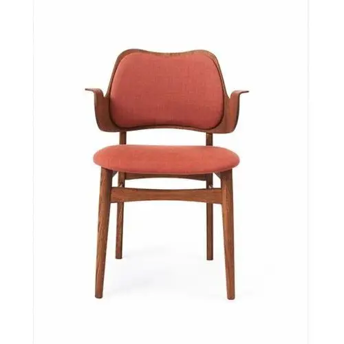 Gesture krzesło, tapicerowane siedzisko i oparcie tkanina canwazon 566 peachy pink, podstawa z dębu olejowanego,siedzisko tapicerowane, oparcie tapicerowane Warm nordic