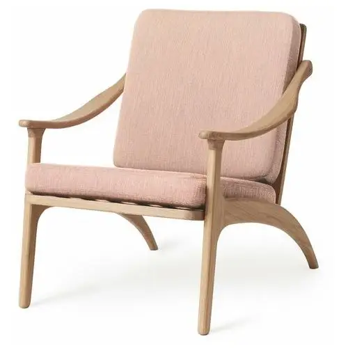 Warm Nordic Lean Back Canwazon fotel dąb biały olejowany Pale różowy (colour)