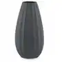 Wazon ceramiczny pionowe pasy wysoki 33,5 Czarny Sklep on-line