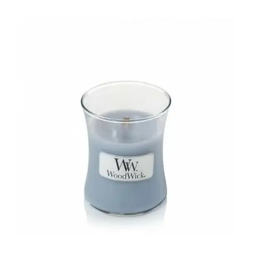 WOOD WICK - mała świeca z drewnianym knotem - Fireside ∅ 7 x 8 cm niebieski