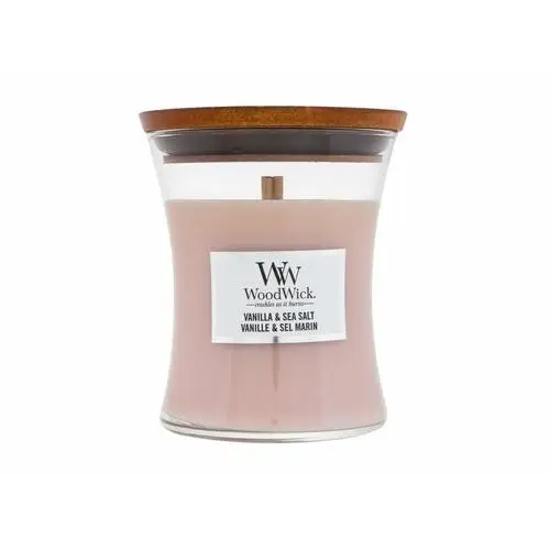 Woodwick vanilla & sea salt świeczka zapachowa z drewnianym knotem 275 g