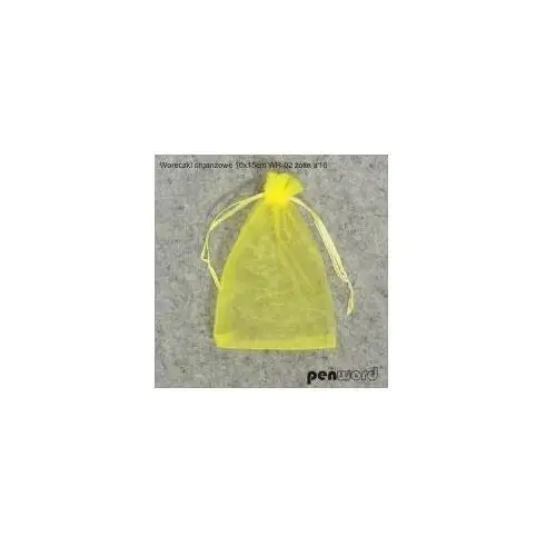 Woreczki organzowe 15x10cm żółte 10 szt