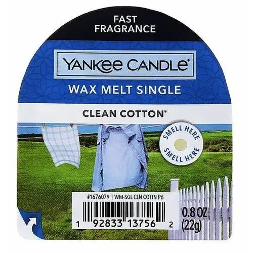 YANKEE CANDLE Classic Wax Clean Cotton 22g