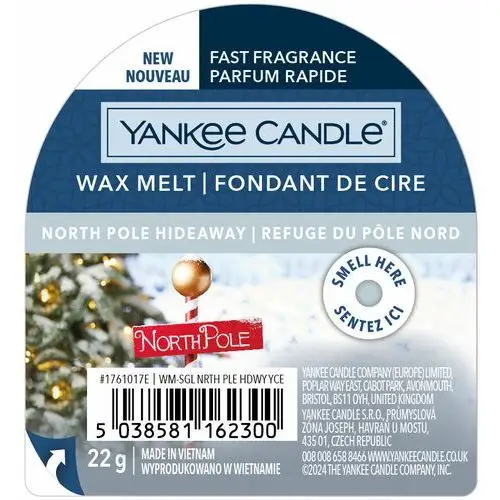 North pole hideaway wax melt single świeca zapachowa 22 g Yankee candle