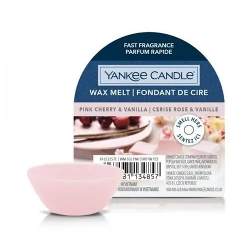 Yankee candle pink cherry vanilla wax melt single świeca zapachowa 22 g