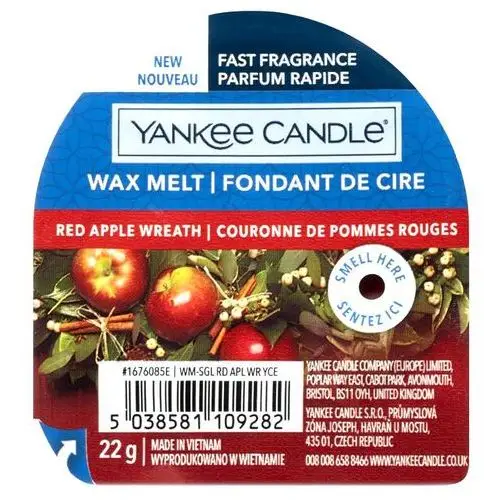 Red apple wreath pachnący wosk 22 g Yankee candle