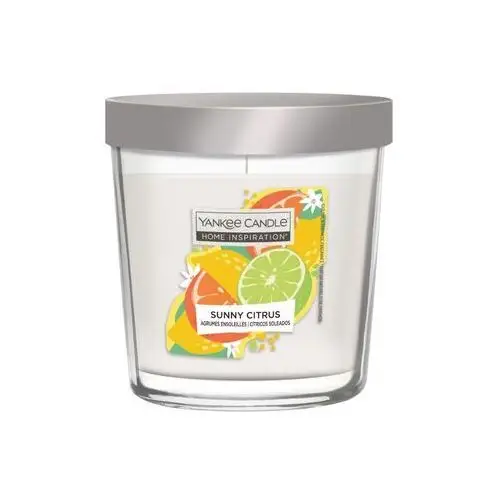 Świeca średnia sunny citrus 200g home inspiration value Yankee candle