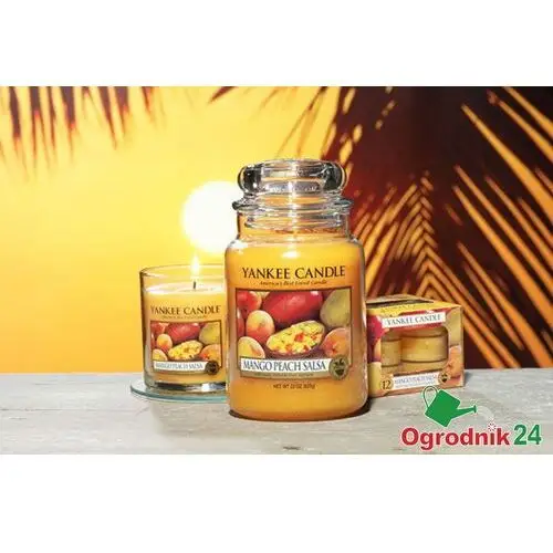 Świeca zapachowa mały słój mango peach salsa 104g Yankee candle