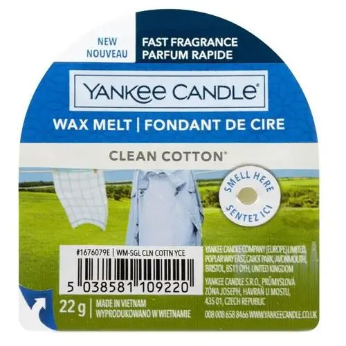 Wosk 22g clean cotton Yankee candle