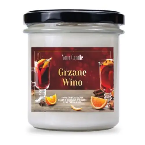 Świeca Sojowa Zapachowa Grzane Wino 300 Ml - Your Candle (Produkt Sezonowy)