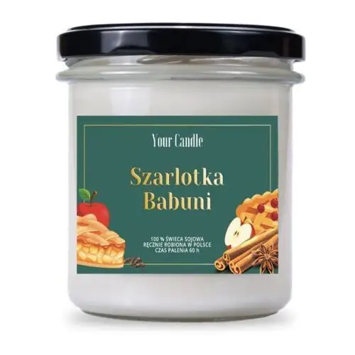 Świeca sojowa zapachowa szarlotka babuni 300 ml - (produkt sezonowy) Your candle