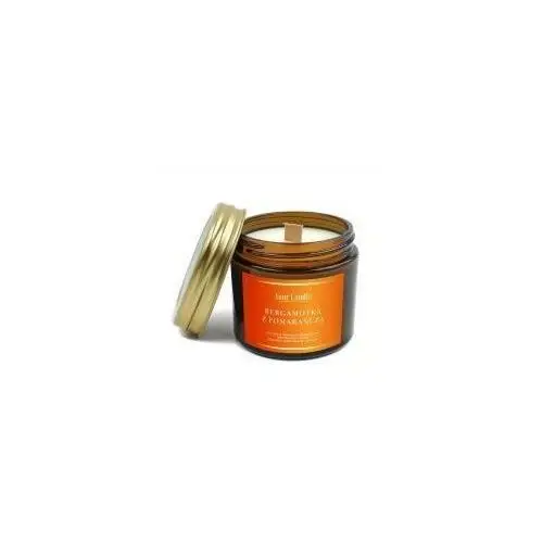 świeca sojowa zapachowa z drewnianym knotem bergamotka z pomarańczą 120 ml Your candle