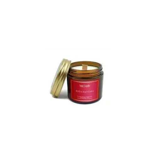 świeca sojowa zapachowa z drewnianym knotem róża baccara 120 ml Your candle
