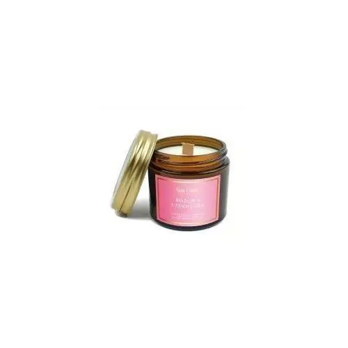 świeca sojowa zapachowa z drewnianym knotem różowa czekolada 120 ml Your candle