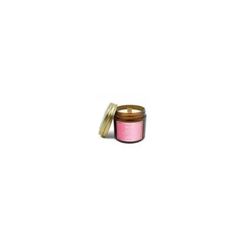 Świeca sojowa zapachowa z drewnianym knotem różowa czekolada Your candle