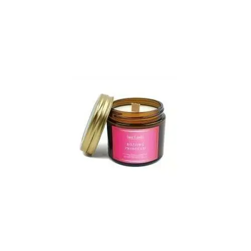 świeca sojowa zapachowa z drewnianym knotem różowe prosecco 120 ml Your candle