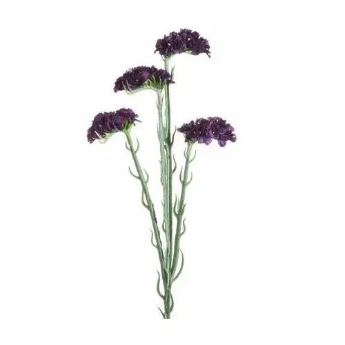 ZATRWIAN WRĘBNY sztuczny kwiat dekoracyjny z płatkami z jedwabistej tkaniny 64 cm fioletowy
