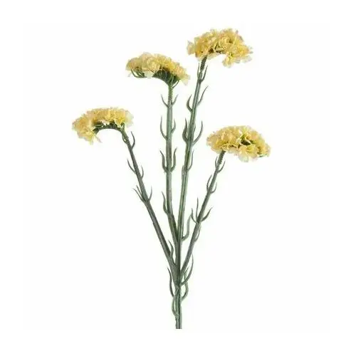 ZATRWIAN WRĘBNY sztuczny kwiat dekoracyjny z płatkami z jedwabistej tkaniny 64 cm żółty