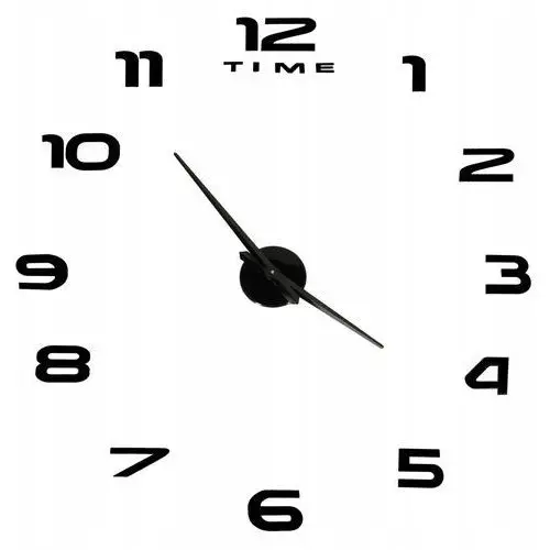 Zegar Ścienny Duży Naklejany Na Ścianę 3D Cichy 80-120cm